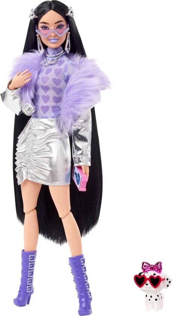 Barbie Extra Lila/Zilveren Outfit | Barbiepop | Modepop