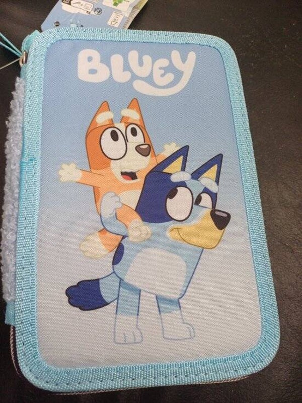 Bluey Gevulde Etui | Dubbele Rits | 20 Delig | Schooletui