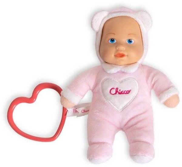 Chicco My Doudou Doll | Zachte Knuffelpop | Hartvormige Bijtring | Roze