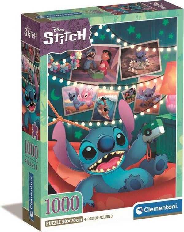 Clementoni Disney Stitch Puzzel | 1000 Stukjes | Legpuzzel voor Alle Leeftijden