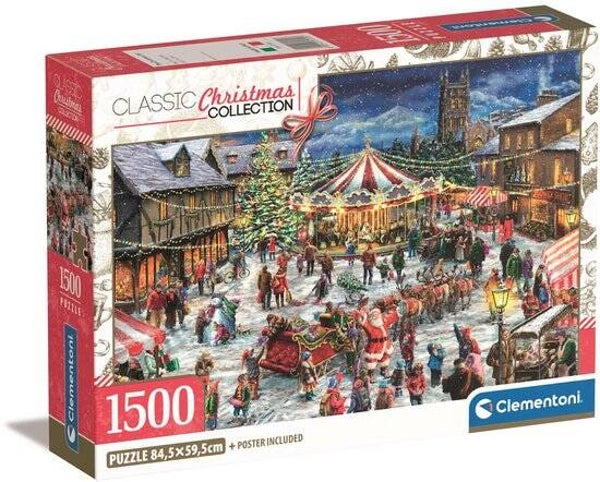 Clementoni Kerstmarkt Puzzel | 1500 Stukjes | Puzzel voor Volwassenen