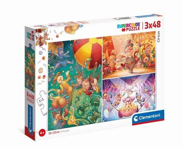 Clementoni Puzzel Circus | 3 x 48 stukjes | Kinderpuzzel