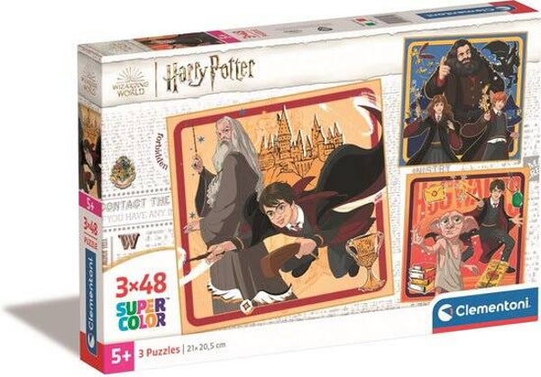 Clementoni Harry Potter Puzzel | 3x48 Stukjes | Kinderpuzzel | Vanaf 5 Jaar