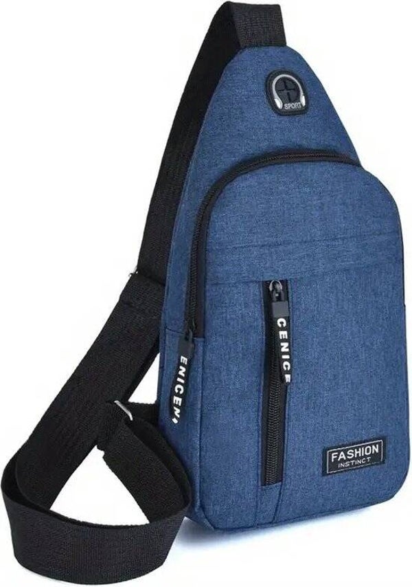 Crossbody Tas Heren | Schoudertas & Sling Bag | Heuptas | Blauw