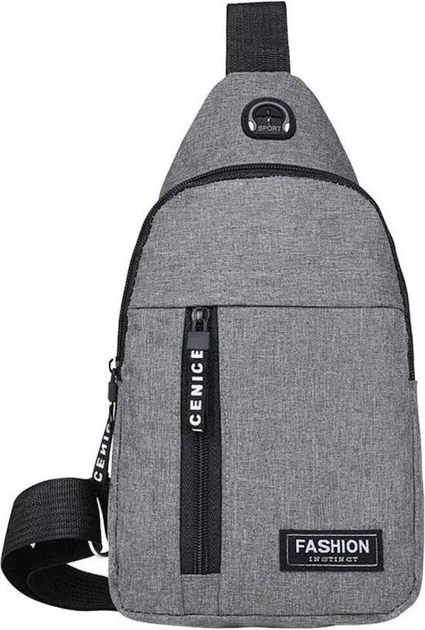 Crossbody Tas Heren | Schoudertas & Sling Bag | Heuptas | Grijs
