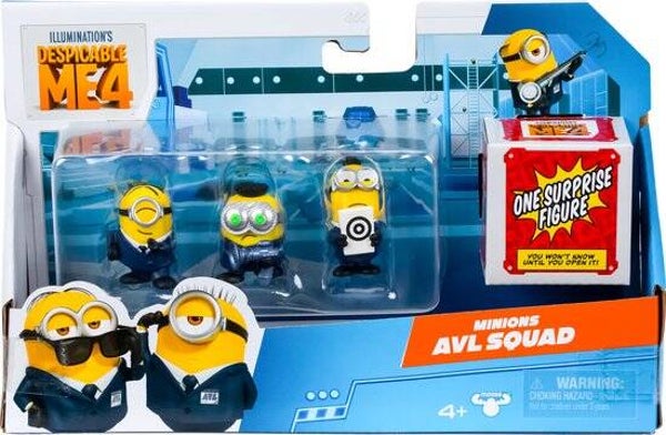 Despicable Me 4 Minions AVL Squad | 4 Minions Speelfiguren | Verzamelset