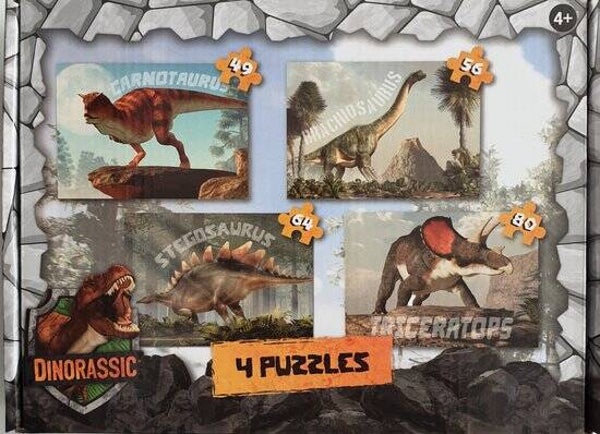 Dinorassic 4 in 1 Puzzel | Dinosaurus Puzzel | Kinderpuzzel