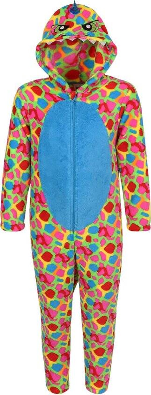 Draak Kinder Onesie met Capuchon | Polar Fleece Pyjama | Maat 122/128