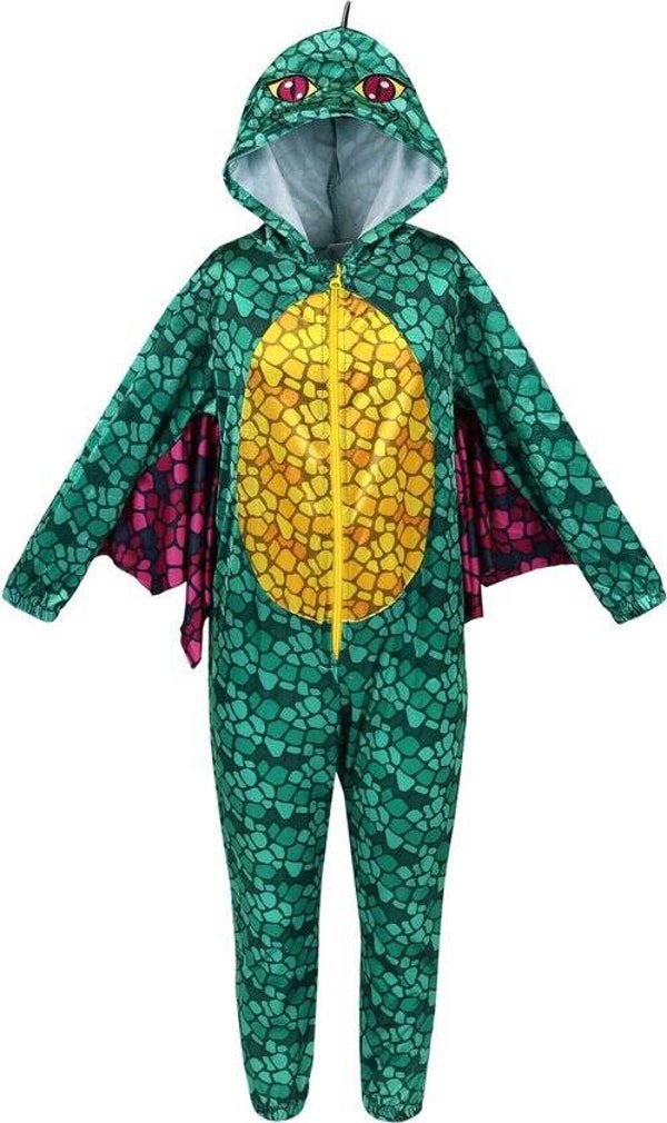 Draak Polar Fleece Kinder Onesie | Eendelige Pyjama met Capuchon | 98/104