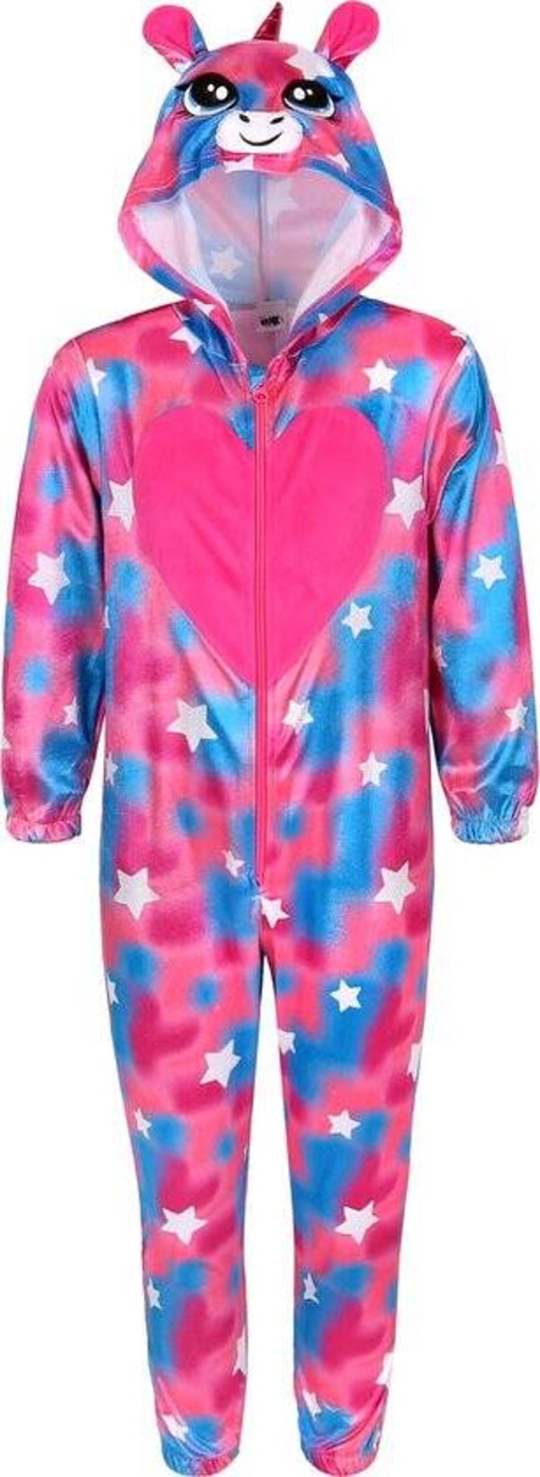 Eenhoorn Kostuum Kinder Onesie | Verkleedkleding met Capuchon | 122/128