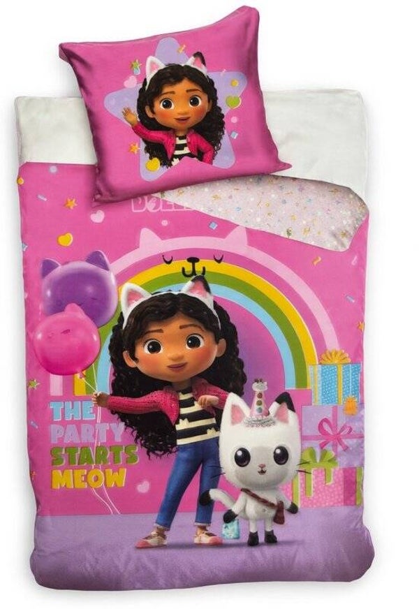 Gabby's Dollhouse Dekbedovertrek 140x200 cm | Inclusief Kussensloop | 100% Katoen