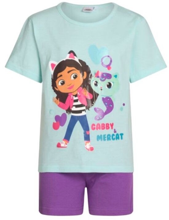 Gabby's dollhouse shortama - Pyjama Kinderen - Gabby's poppenhuis - Korte mouw - Maat 104/110 - 100% katoen