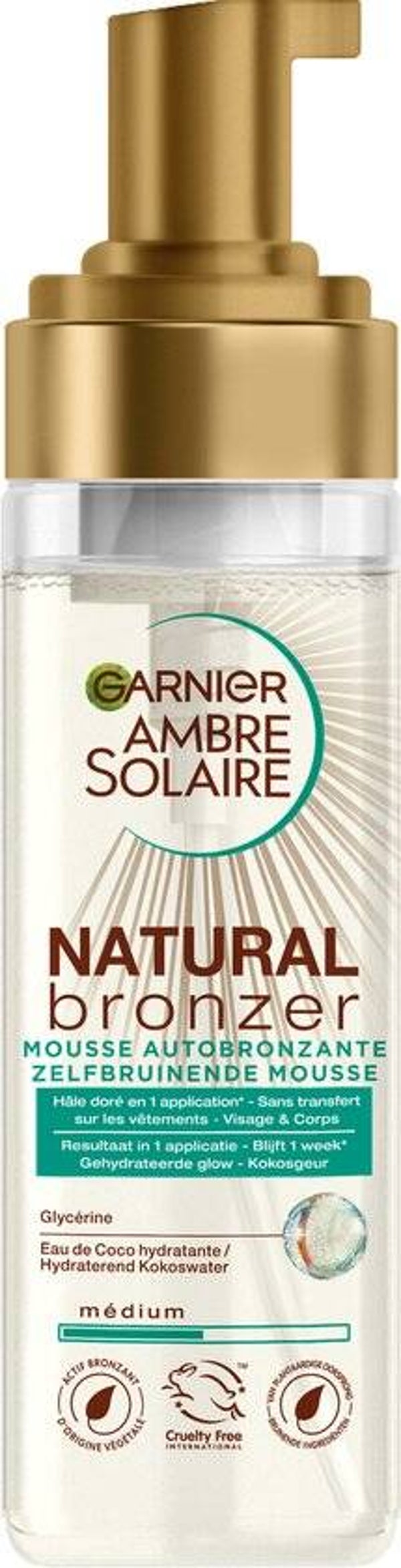 Garnier Ambre Solaire Self Tan Mousse | Zelfbruiner 200 ml | Gezicht & Lichaam