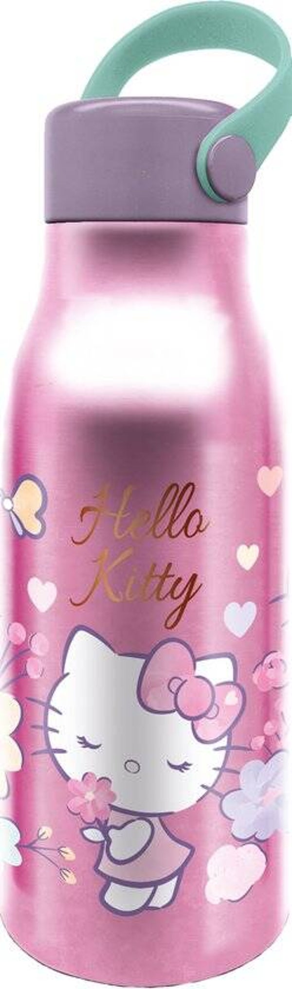 Hello Kitty Aluminium Drinkfles 760 ml | Roze | Kinder Drinkfles met Draaglus