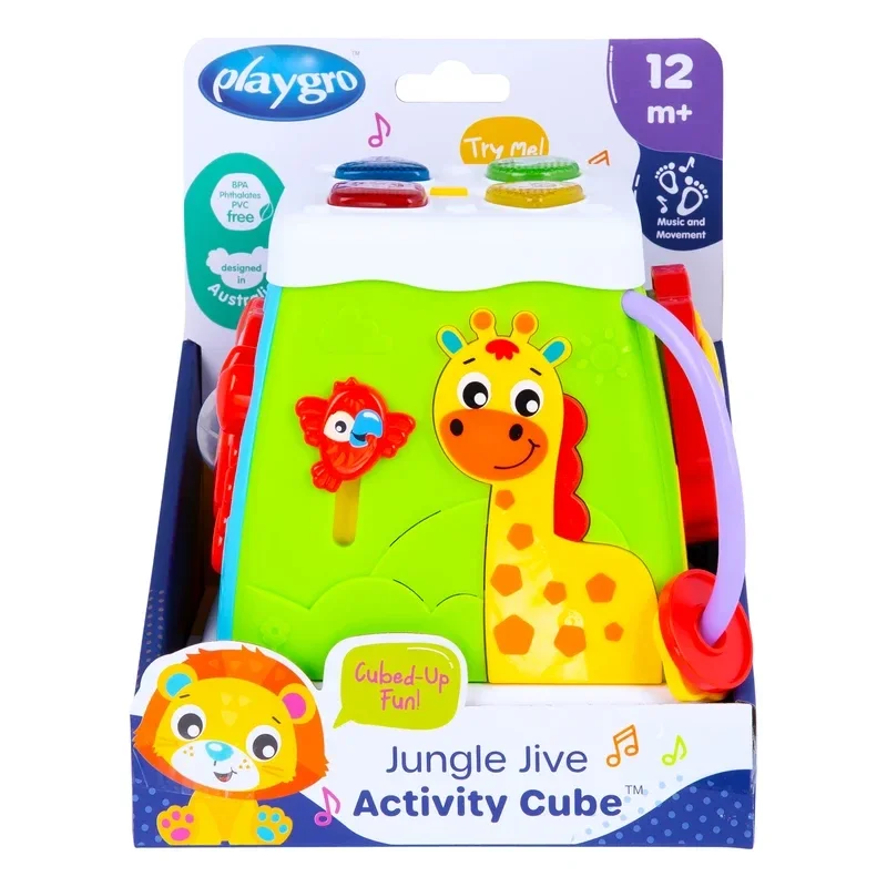 Playgro Jungle Activiteitenkubus – Sensorisch Babyspeelgoed
