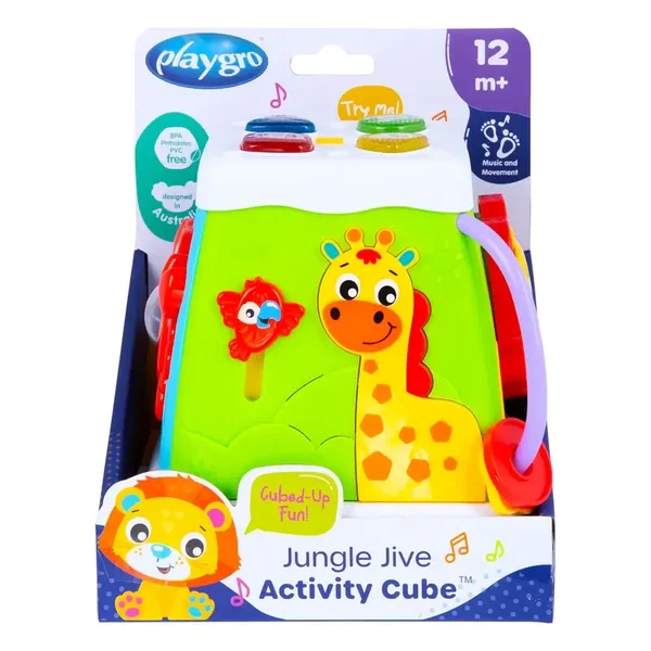 Playgro Jungle Activiteitenkubus – Sensorisch Babyspeelgoed