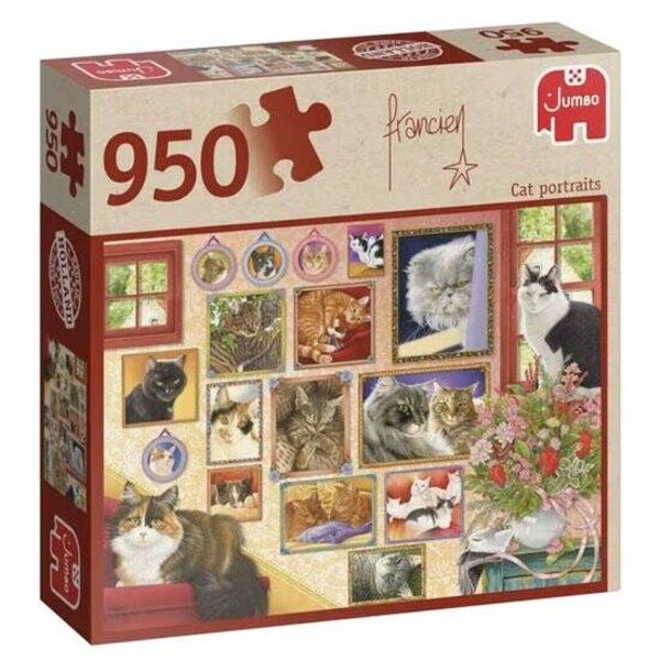 Jumbo Francien Cat Portraits Puzzel | 950 Stukjes | Premium Quality