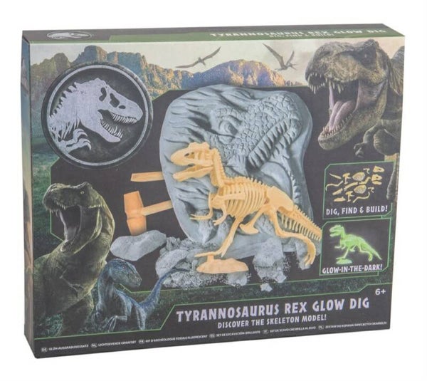 Jurassic World T-Rex Glow in the Dark | Skelet Uitbikken & Bouwen | Dino