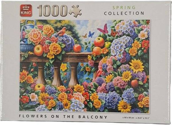 KING Puzzel Flowers on the Balcony | 1000 Stukjes | Legpuzzel