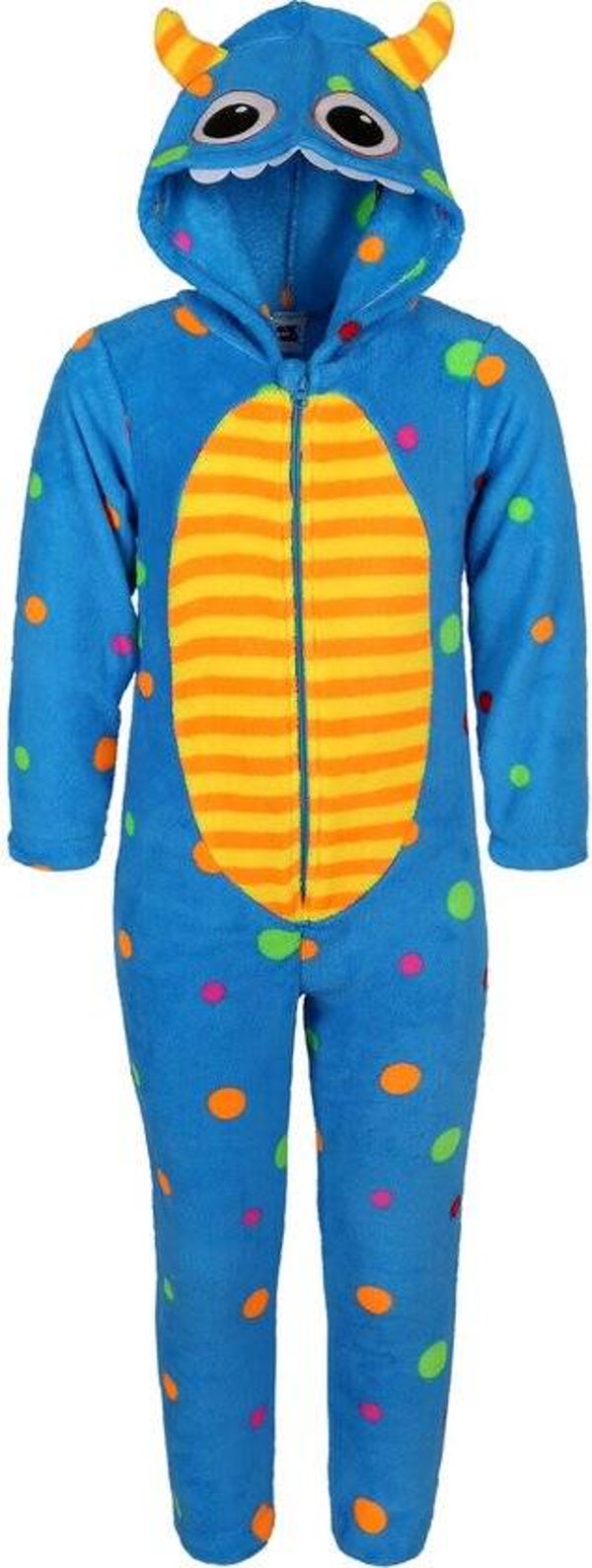 Kleine Monster Polar Fleece Kinder Onesie | Pyjama met Capuchon | 98/104