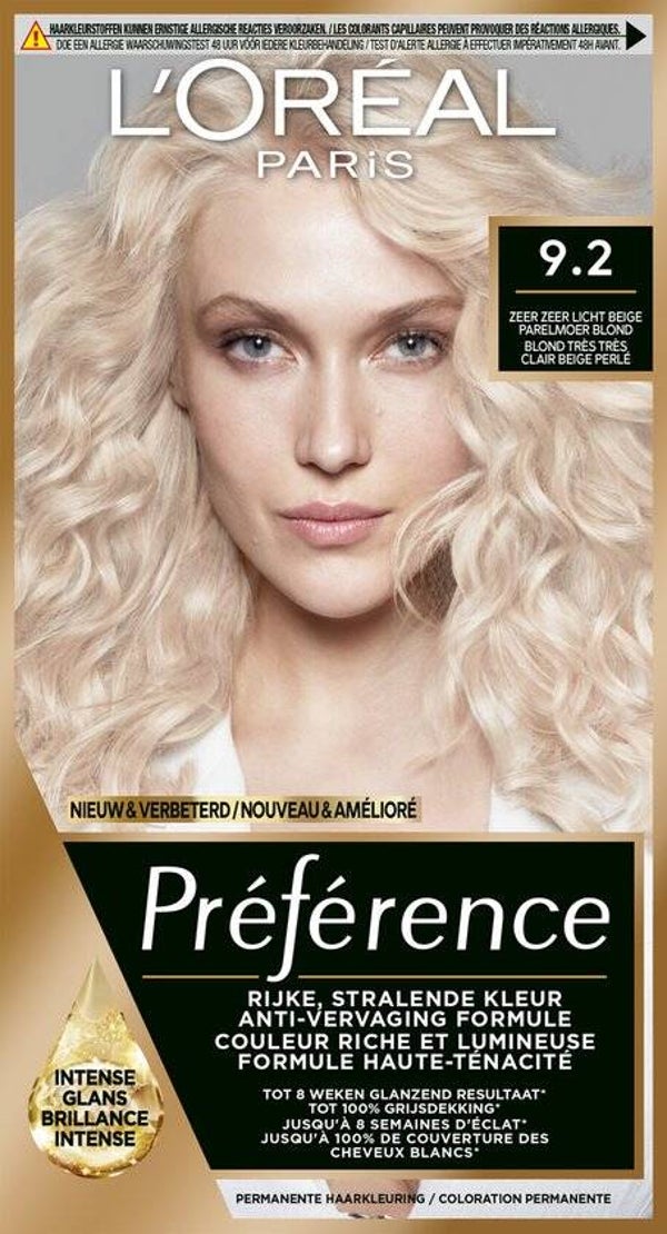 L'Oréal Paris Préférence 9.2 Parelmoer Blond | Permanente Haarkleuring