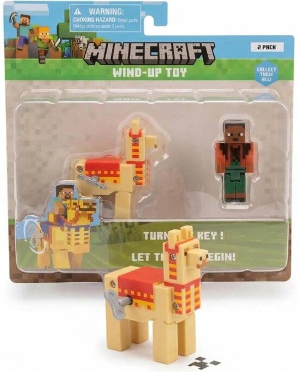 Minecraft Wind-Up Toy 2 Pack | Noor & Llama Action Figures | Speelfiguren