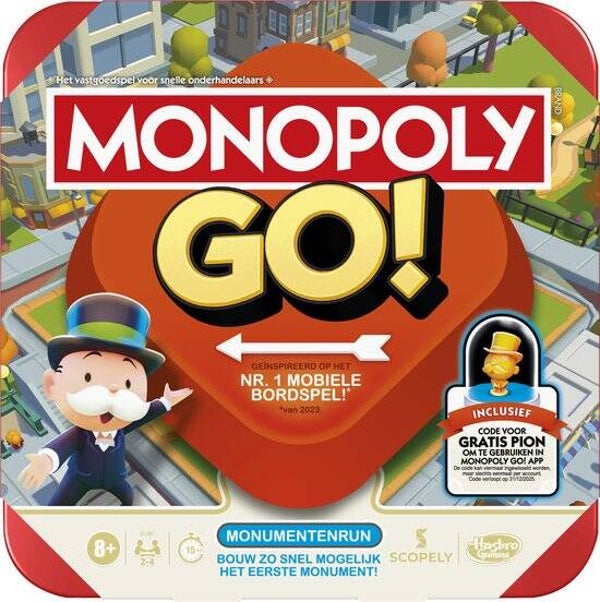 Monopoly GO! | Bordspel | Gezelschapsspel voor Familie en Vrienden
