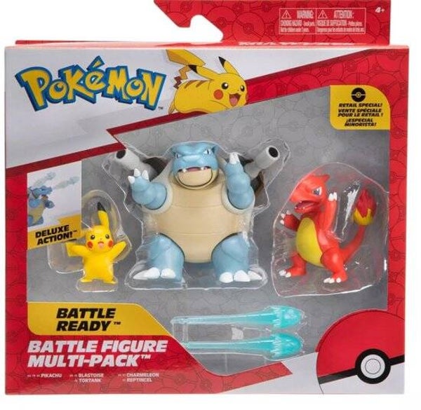 Pokémon Battle Figure Multipack | 3 Figuren | Pikachu, Blastoise & Charmeleon