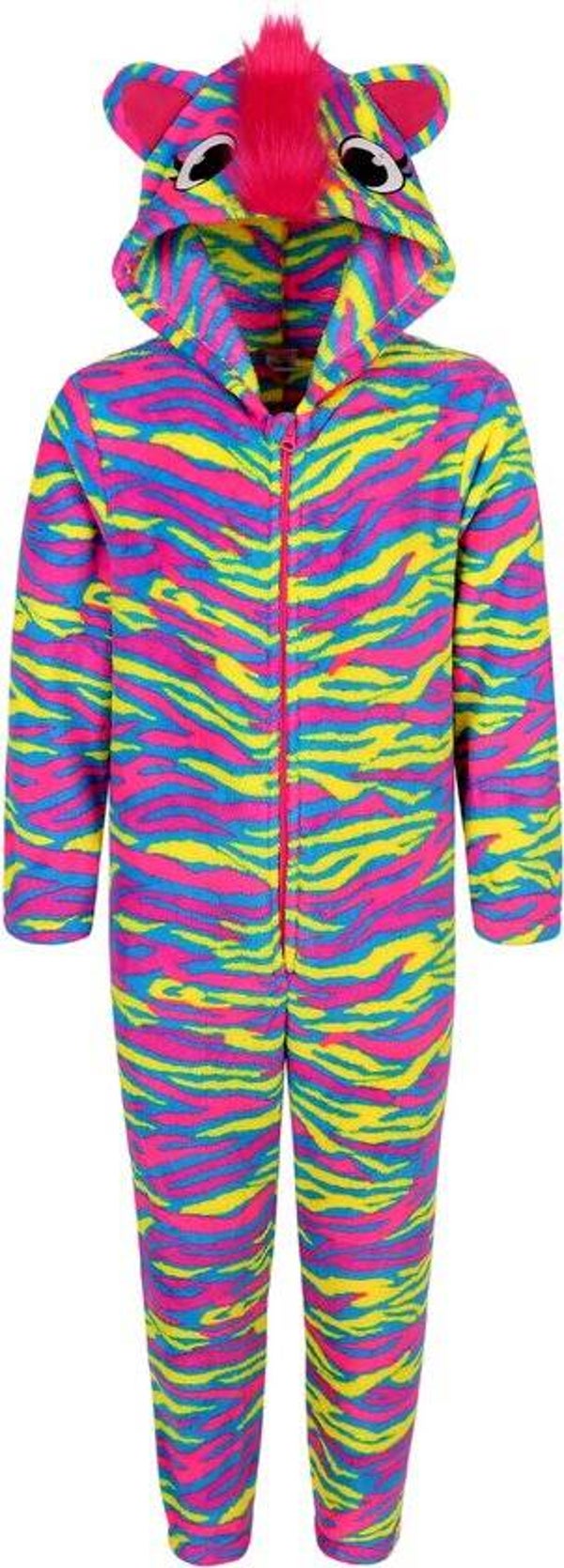 Polar Fleece Kinder Onesie met Capuchon | Eendelige Pyjama | Maat 98/104