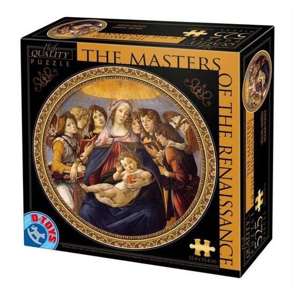 Ronde puzzel Botticell - Madonna della Melagra (525 stukjes, kunst vormpuzzel)