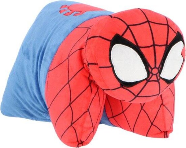 Spiderman 2-in-1 Kussen - Knuffel - Polyester - 45 x 40 cm cm - Speelvriend - Kinderen