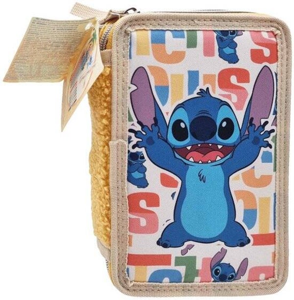 Stitch 2-Vaks Gevulde Etui | Schooletui | Gevulde Pennenzak