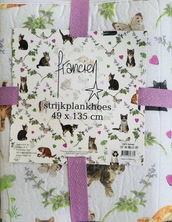 Strijkplankhoes Francien Katten 49x135 cm | Katten & Poezen Design