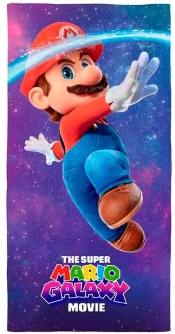 The Super Mario Galaxy Movie Strandlaken 70x140 cm | Kinderhanddoek