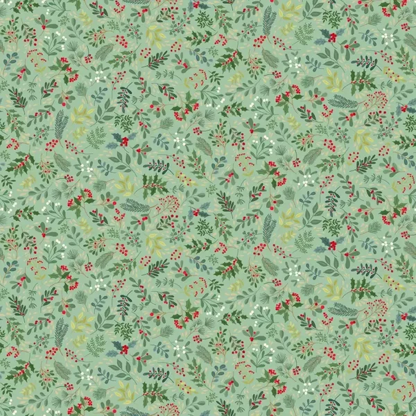 C30 - stof enchanted folige lt green - by Makower