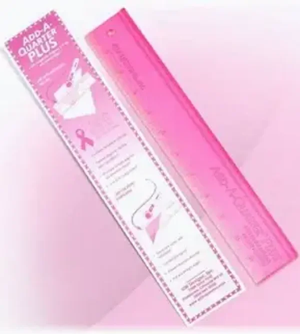 Add-a-Quarter PLUS ruler van 12 inch PINK RIBBON