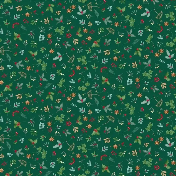 C26 - stof sprig green - Good Tidings by Makower