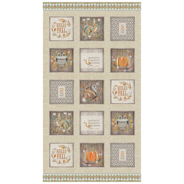 Panel "Hello Fall Panel Natural/Multi"