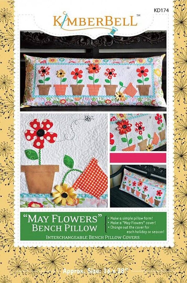 Patroon kussen May Flowers! door KimberBell