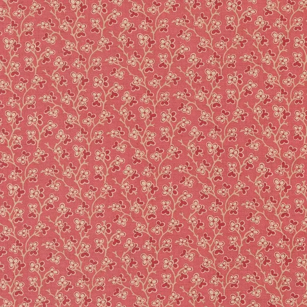 Q1102 - stof Trois Faded Red - Rouenneries Trois - French General - by Moda