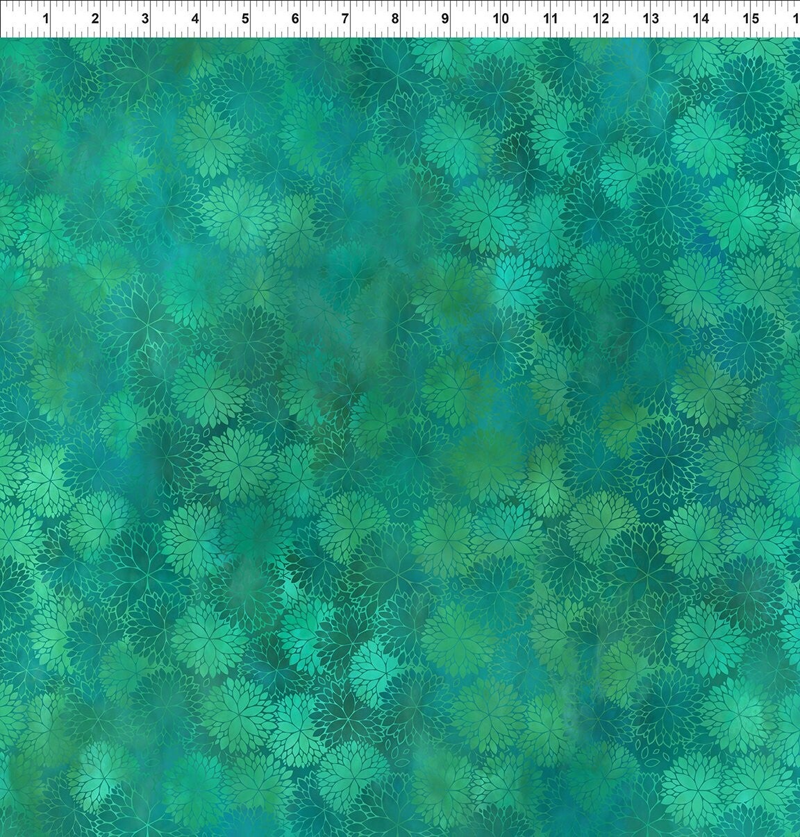 Q1055 - stof teal mums - Dear Clara  by Jason Yenter - In the beginning