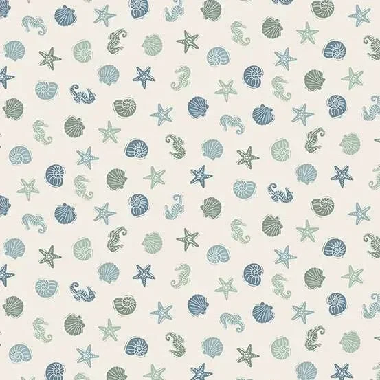 Q23 stof shells cream - Driftwood by Makower