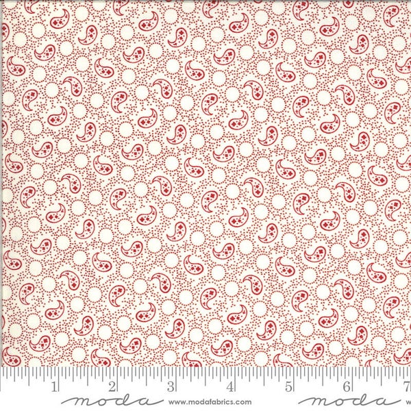 Q520 - stof red paisley "Roselyn" - Minick & Simpson by Moda
