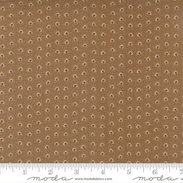 Q2 - stof Rose Leaf Light Brown  - Jo Morton by Moda