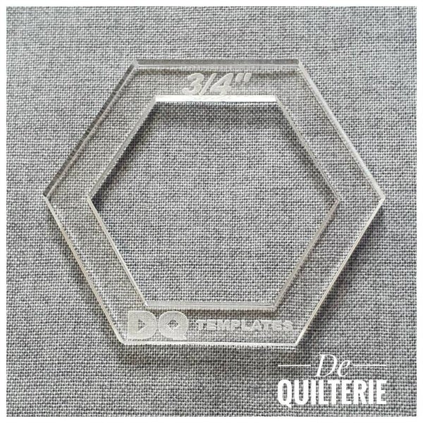 Template hexagon 3/4 inch - DQ Templates