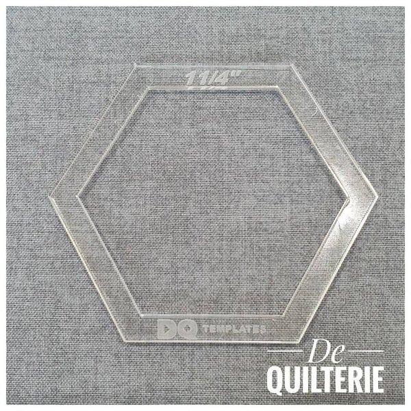 Template hexagon 1 1/4 inch - DQ Templates