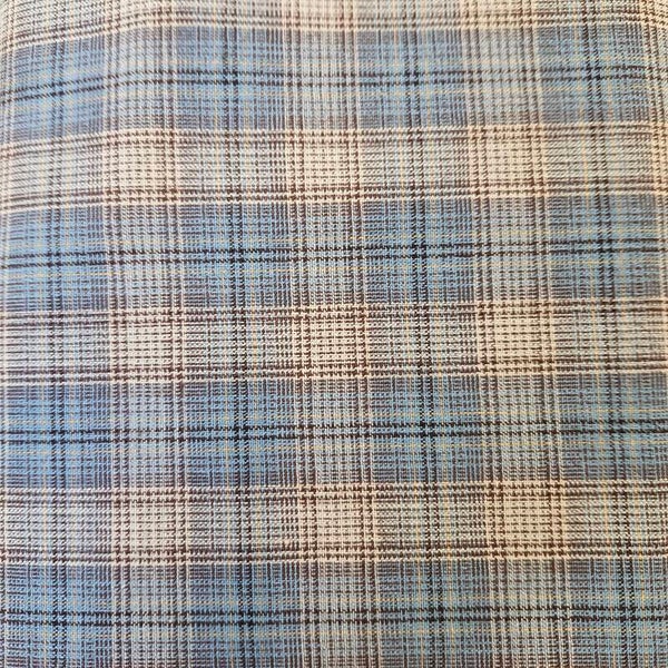 G19 - stof - ruit blauw bruin tinten - Daiwabo