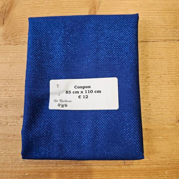 coupon stof blauw 85 cm x 110 cm