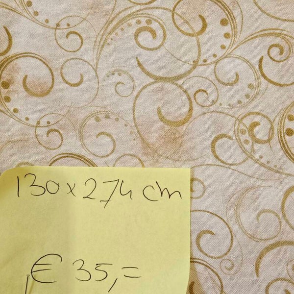 coupon stof dubbelbreed  130 cm x274 cm