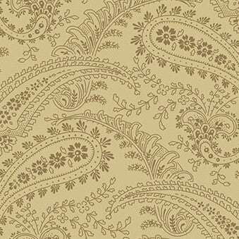 Q434 - stof ecru paisley Bella Rose - Renee Nanneman - Makower